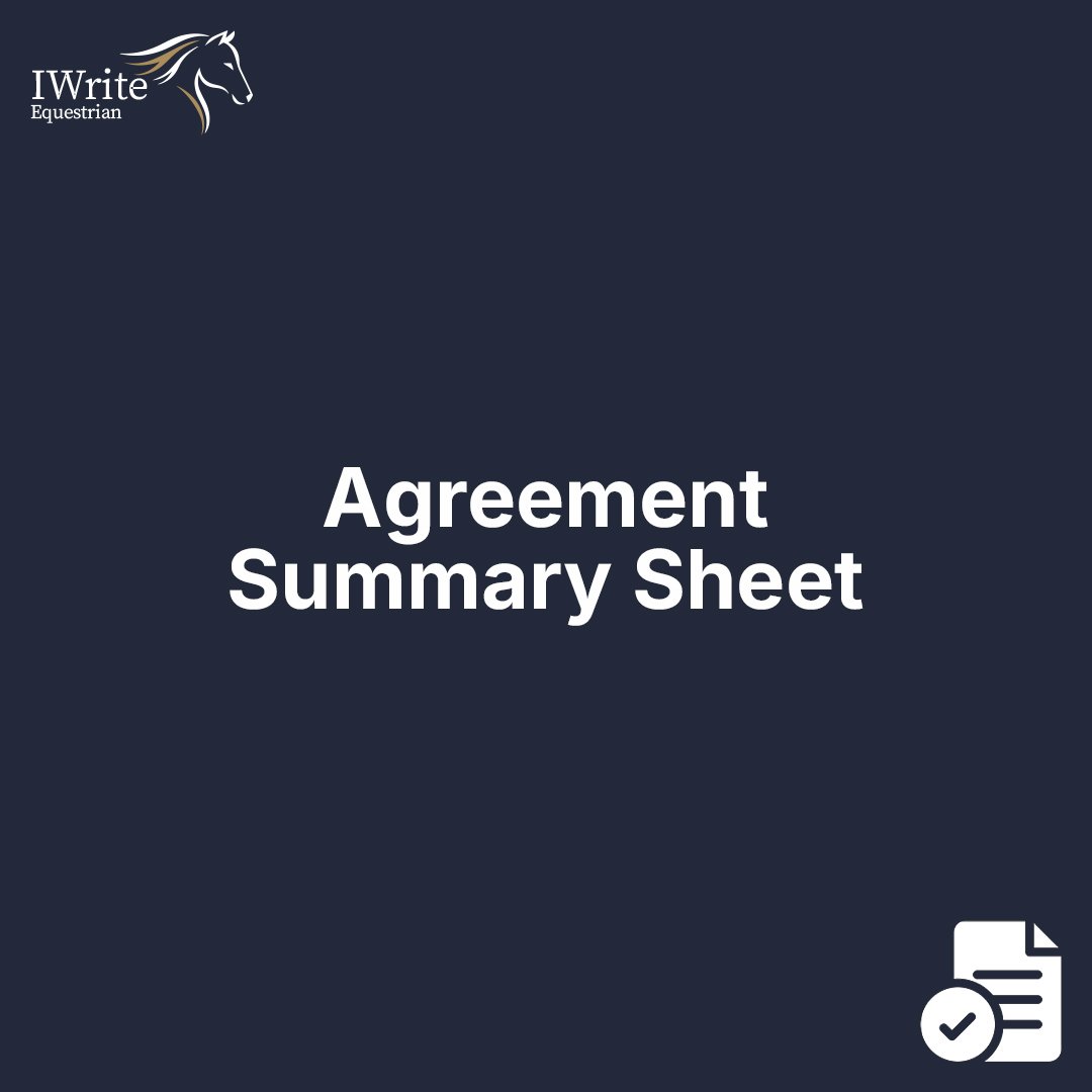 Agreement Summary Sheet