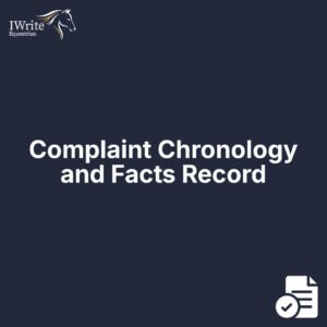 Complaint Chronology and Facts Record