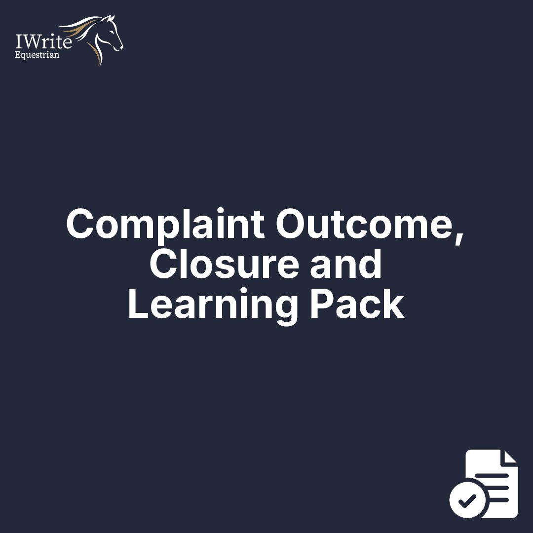 Complaint Outcome, Closure and Learning Pack
