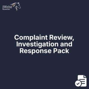 Complaint Review, Investigation and Response Pack