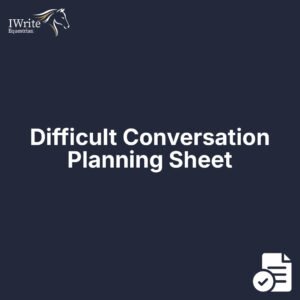 Difficult Conversation Planning Sheet