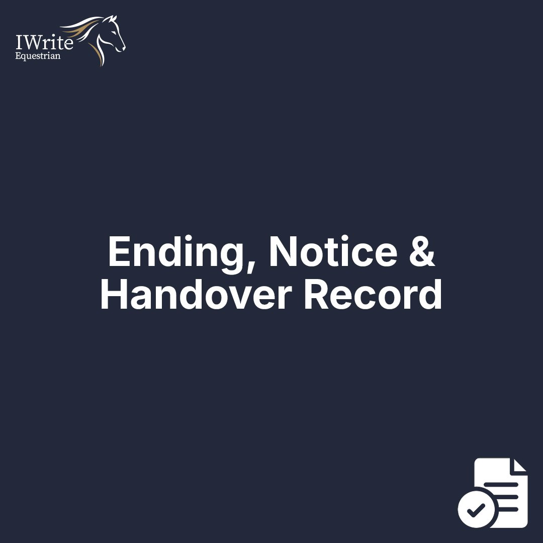 Ending, Notice & Handover Record