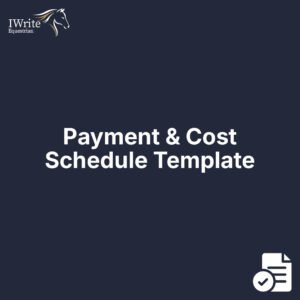 Payment & Cost Schedule Template