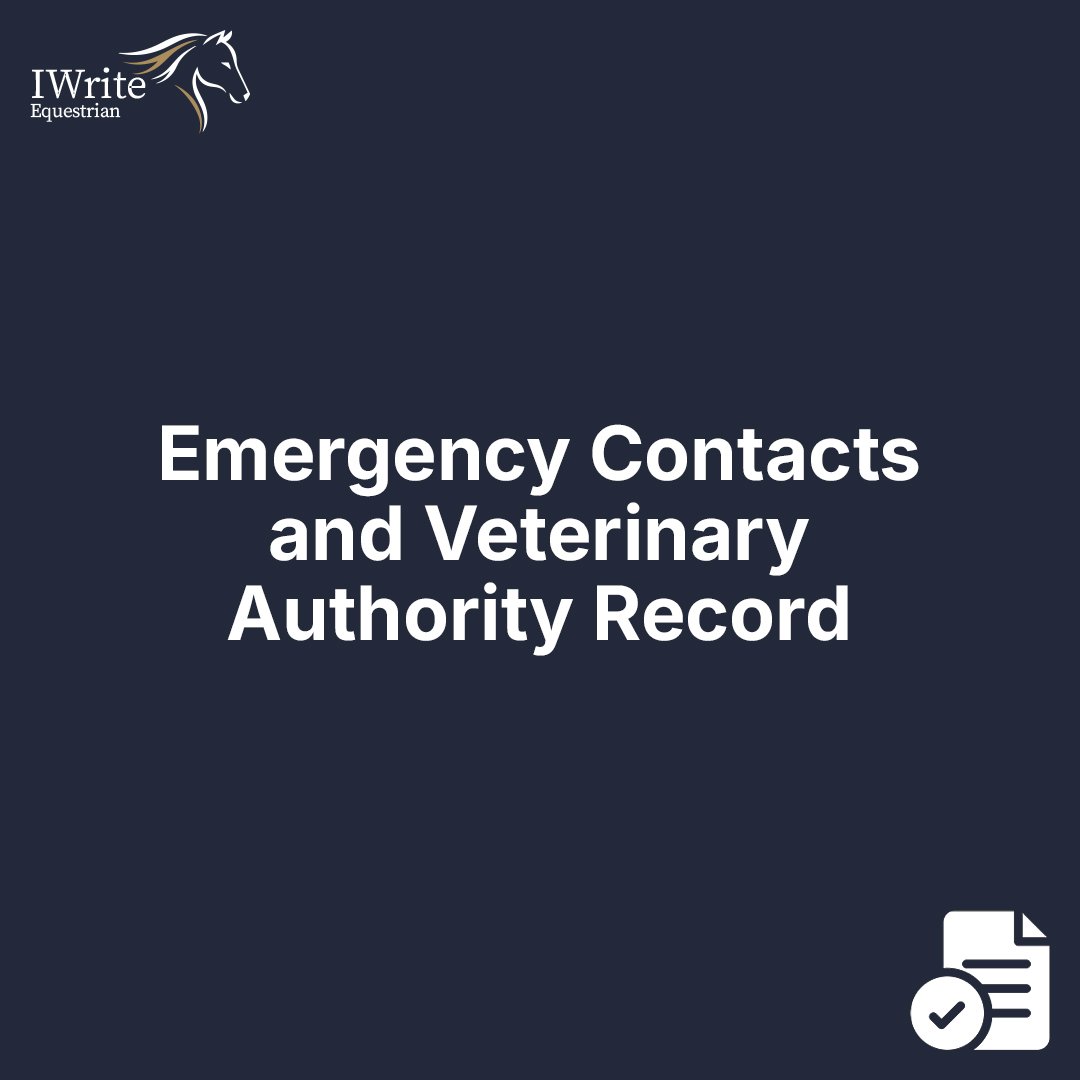 Emergency Contacts and Veterinary Authority Record