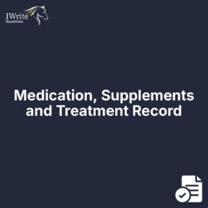 Medication, Supplements and Treatment Record