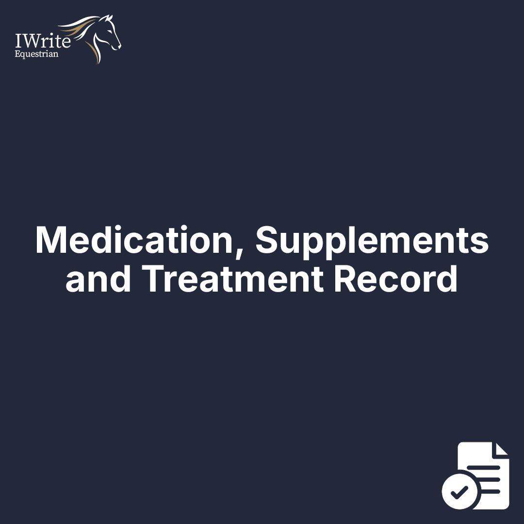 Medication, Supplements and Treatment Record